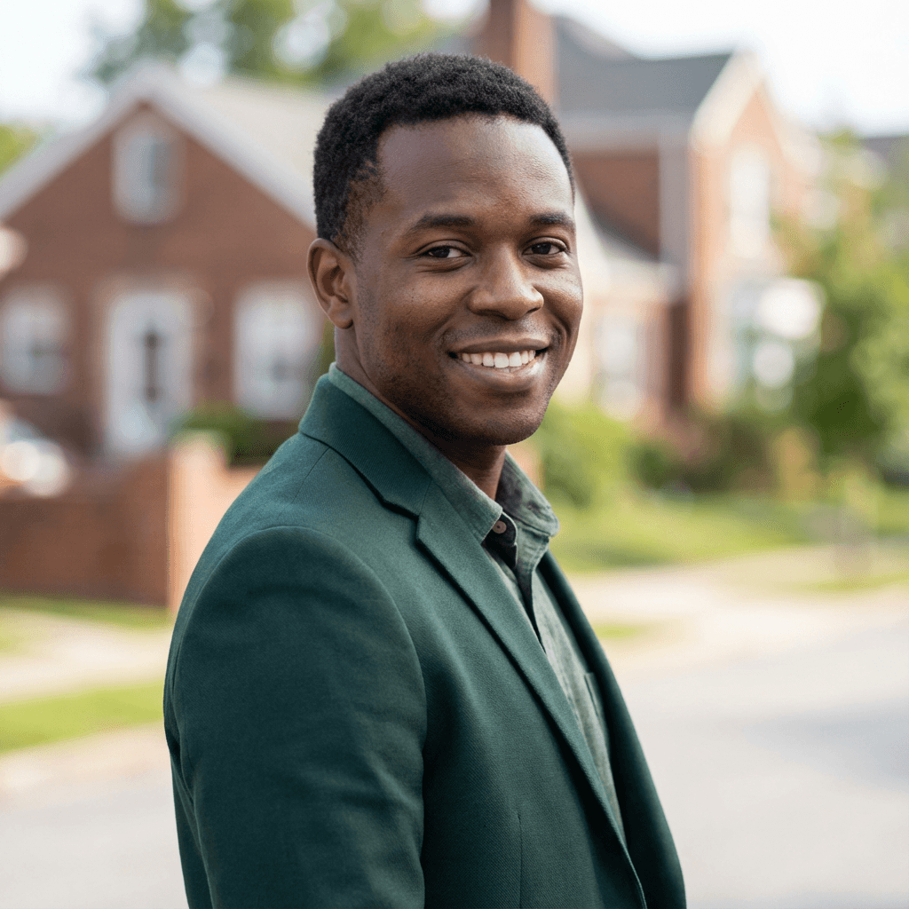 Jake Handler, real estate agent, in professional attire